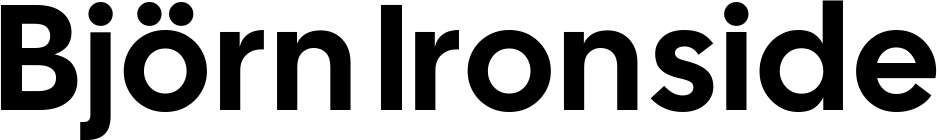 Vorschau des Bootsnamens "Björn Ironside" als Schriftzug für "Bootsbeschriftung Fett 12"