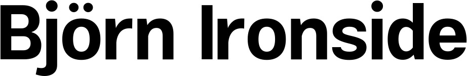 Vorschau des Bootsnamens "Björn Ironside" als Schriftzug für "Bootsbeschriftung Fett 16"