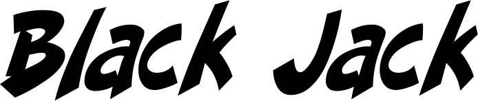 Vorschau des Bootsnamens "Black Jack" als Schriftzug für "Bootsbeschriftung Klassisch 31"