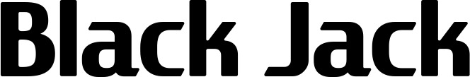 Vorschau des Bootsnamens "Black Jack" als Schriftzug für "Bootsbeschriftung Fett 22"