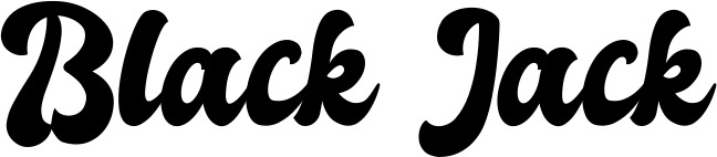 Vorschau des Bootsnamens "Black Jack" als Schriftzug für "Bootsbeschriftung Klassisch 41"