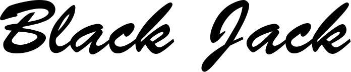 Vorschau des Bootsnamens "Black Jack" als Schriftzug für "Style Klassisch 03"