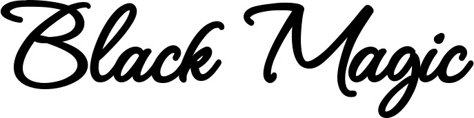 Vorschau des Bootsnamens "Black Magic" als Schriftzug für "Bootsbeschriftung Klassisch 111"