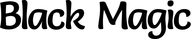 Vorschau des Bootsnamens "Black Magic" als Schriftzug für "Bootsbeschriftung Klassisch 94"