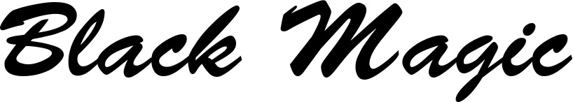 Vorschau des Bootsnamens "Black Magic" als Schriftzug für "Bootsbeschriftung Klassisch 03"