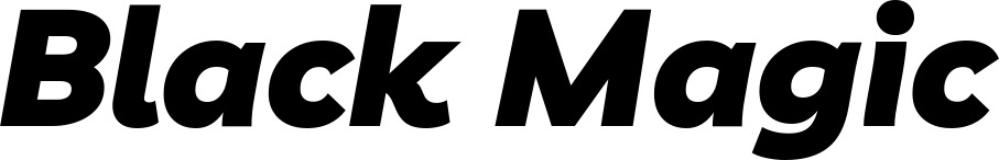 Vorschau des Bootsnamens "Black Magic" als Schriftzug für "Bootsbeschriftung Kursiv 06"