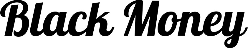 Vorschau des Bootsnamens "Black Money" als Schriftzug für "Bootsbeschriftung Neu 60"