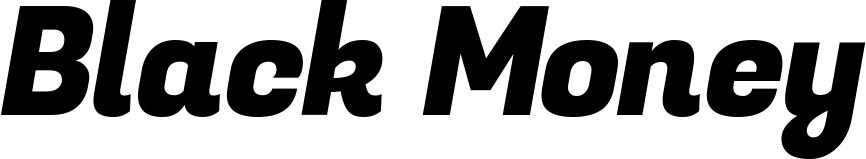 Vorschau des Bootsnamens "Black Money" als Schriftzug für "Bootsbeschriftung Kursiv 04"