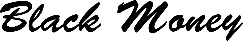 Vorschau des Bootsnamens "Black Money" als Schriftzug für "Bootsbeschriftung Klassisch 03"