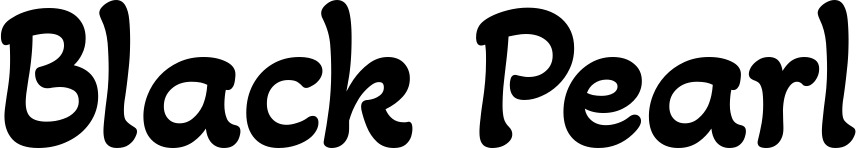 Vorschau des Bootsnamens "Black Pearl" als Schriftzug für "Bootsbeschriftung Klassisch 103"