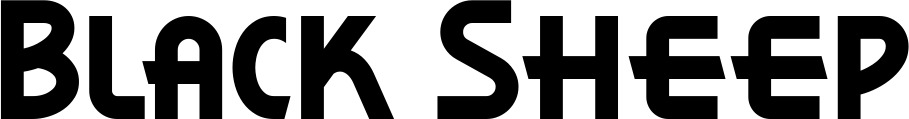 Vorschau des Bootsnamens "Black Sheep" als Schriftzug für "Bootsbeschriftung Neu 26"