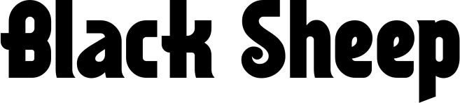 Vorschau des Bootsnamens "Black Sheep" als Schriftzug für "Bootsbeschriftung Neu 32"