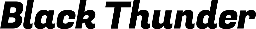 Vorschau des Bootsnamens "Black Thunder" als Schriftzug für "Bootsbeschriftung Kursiv 04"