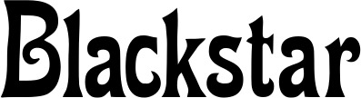 Vorschau des Bootsnamens "Blackstar" als Schriftzug für "Bootsbeschriftung Neu 44"