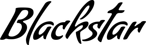 Vorschau des Bootsnamens "Blackstar" als Schriftzug für "Bootsbeschriftung Klassisch 57"