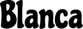 Vorschau des Bootsnamens "Blanca" als Schriftzug für "Bootsbeschriftung Klassisch 53"
