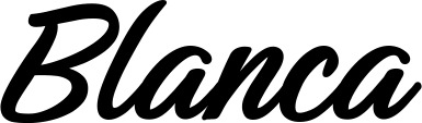 Vorschau des Bootsnamens "Blanca" als Schriftzug für "Bootsbeschriftung Klassisch 48"