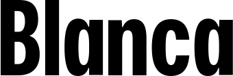 Vorschau des Bootsnamens "Blanca" als Schriftzug für "Bootsbeschriftung Fett 25"