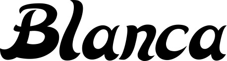 Vorschau des Bootsnamens "Blanca" als Schriftzug für "Bootsbeschriftung Klassisch 33"