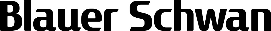 Vorschau des Bootsnamens "Blauer Schwan" als Schriftzug für "Bootsbeschriftung Fett 22"