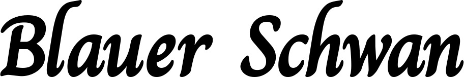 Vorschau des Bootsnamens "Blauer Schwan" als Schriftzug für "Bootsbeschriftung Klassisch 51"