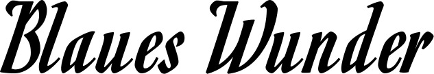 Vorschau des Bootsnamens "Blaues Wunder" als Schriftzug für "Bootsbeschriftung Klassisch 93"