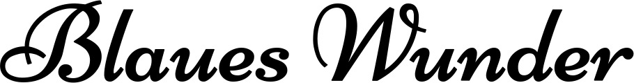 Vorschau des Bootsnamens "Blaues Wunder" als Schriftzug für "Bootsbeschriftung Klassisch 84"