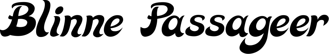 Vorschau des Bootsnamens "Blinne Passageer" als Schriftzug für "Bootsbeschriftung Klassisch 33"