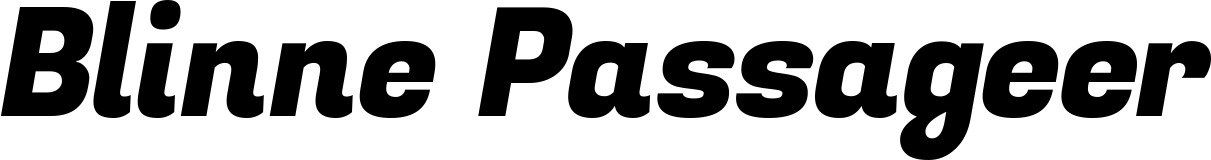 Vorschau des Bootsnamens "Blinne Passageer" als Schriftzug für "Bootsbeschriftung Kursiv 04"
