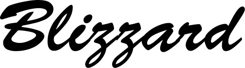 Vorschau des Bootsnamens "Blizzard" als Schriftzug für "Bootsbeschriftung Klassisch 03"