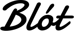 Vorschau des Bootsnamens "Blót" als Schriftzug für "Bootsbeschriftung Klassisch 61"