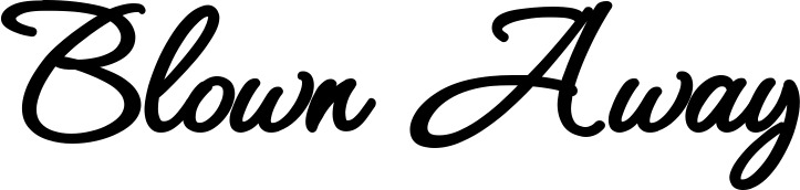 Vorschau des Bootsnamens "Blown Away" als Schriftzug für "Bootsbeschriftung Klassisch 111"