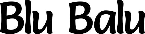 Vorschau des Bootsnamens "Blu Balu" als Schriftzug für "Bootsbeschriftung Klassisch 94"