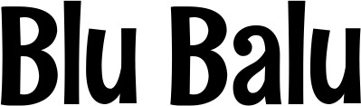 Vorschau des Bootsnamens "Blu Balu" als Schriftzug für "Bootsbeschriftung Neu 68"