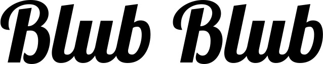 Vorschau des Bootsnamens "Blub Blub" als Schriftzug für "Bootsbeschriftung Neu 60"
