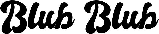 Vorschau des Bootsnamens "Blub Blub" als Schriftzug für "Bootsbeschriftung Klassisch 41"