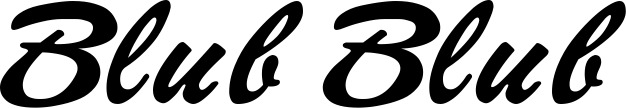 Vorschau des Bootsnamens "Blub Blub" als Schriftzug für "Bootsbeschriftung Klassisch 12"