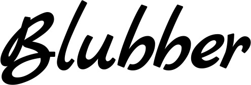 Vorschau des Bootsnamens "Blubber" als Schriftzug für "Style Klassisch 45"