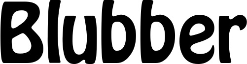 Vorschau des Bootsnamens "Blubber" als Schriftzug für "Bootsbeschriftung Fett 01"