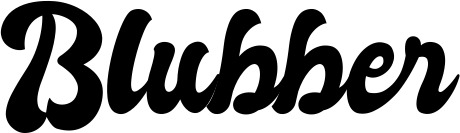 Vorschau des Bootsnamens "Blubber" als Schriftzug für "Bootsbeschriftung Klassisch 41"