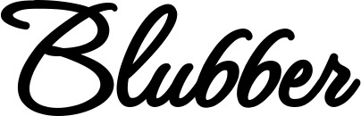 Vorschau des Bootsnamens "Blubber" als Schriftzug für "Bootsbeschriftung Klassisch 111"