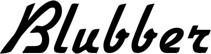 Vorschau des Bootsnamens "Blubber" als Schriftzug für "Bootsbeschriftung Klassisch 66"
