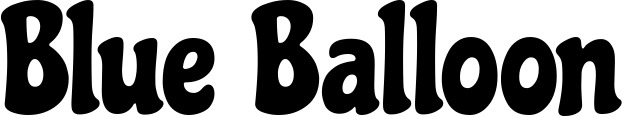 Vorschau des Bootsnamens "Blue Balloon" als Schriftzug für "Bootsbeschriftung Neu 41"