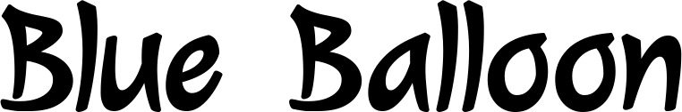 Vorschau des Bootsnamens "Blue Balloon" als Schriftzug für "Bootsbeschriftung Klassisch 72"