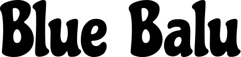 Vorschau des Bootsnamens "Blue Balu" als Schriftzug für "Bootsbeschriftung Klassisch 53"