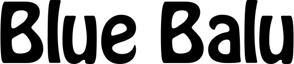 Vorschau des Bootsnamens "Blue Balu" als Schriftzug für "Bootsbeschriftung Fett 01"