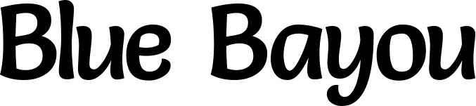 Vorschau des Bootsnamens "Blue Bayou" als Schriftzug für "Bootsbeschriftung Klassisch 94"