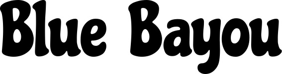 Vorschau des Bootsnamens "Blue Bayou" als Schriftzug für "Bootsbeschriftung Klassisch 53"