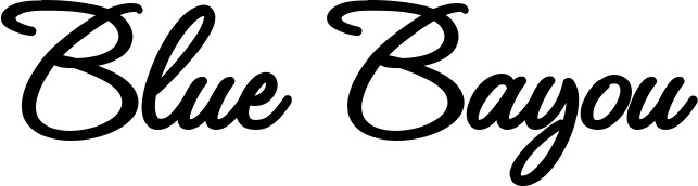 Vorschau des Bootsnamens "Blue Bayou" als Schriftzug für "Bootsbeschriftung Klassisch 111"