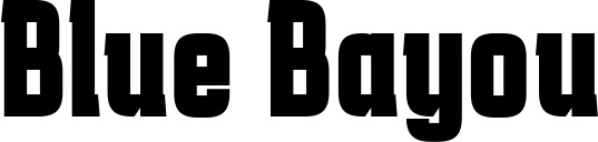 Vorschau des Bootsnamens "Blue Bayou" als Schriftzug für "Bootsbeschriftung Fett 41"